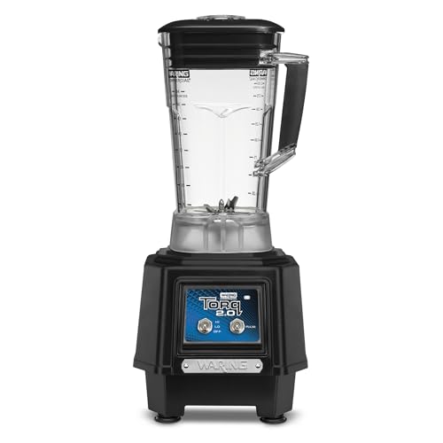 Waring Commercial TBB145P6 TORQ 2 Horsepower Blender, 2 speed Toggle Switch Controls, with 64 oz. BPA Free Container, 120V, 5-15 Phase Plug, Black
