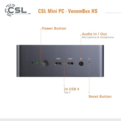 Mini PC CSL VenomBox 8845HS 2000 Go .2 SSD Win 11 - vue 5