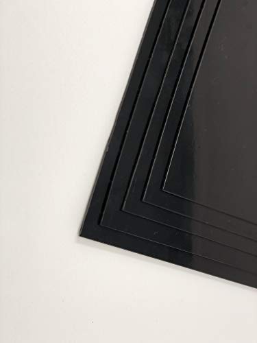 ABS Black Plastic Sheet 1/16" x 11" x 11" Textured 1 Side Vacuum Forming (Pack of 5