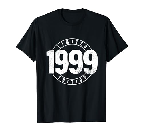 Limited Edition 1999 Streetwear Birthday Graphic Birth Year Maglietta