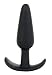 Doc Johnson Mood - Naughty 1 - Silicone Anal Plug - Small - 3.3 in. Long and 0.8 in. Wide - Tapered Base for Comfort Between The Cheeks - Small - Black