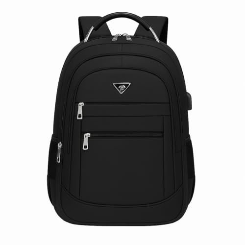 Mochila Masculina USB Cabo De Aço Reforçada Escolar e Viagens (Preto)