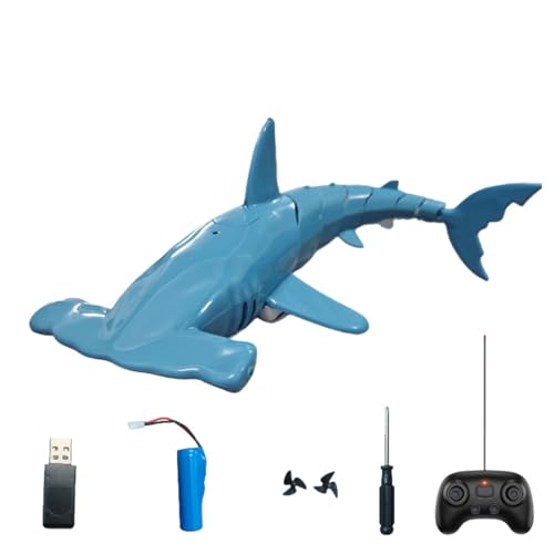 Bateau de pêche RC requin télécommandé pour eau de mer avec jet d'eau