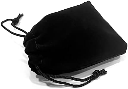 ZWZNBL 25 PCS Velvet Jewelry Bag, Reusable Drawstring Bag, Jewelry Drawstring Bag, Sachet, Banquet Gift Jewelry Bag for Wedding Gift Jewelry, 7*9cm (Black)
