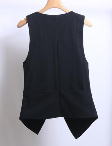 IDEALSANXUN Womens Linen Vest Tops Sleeveless Spring Summer Blazer Jackets2