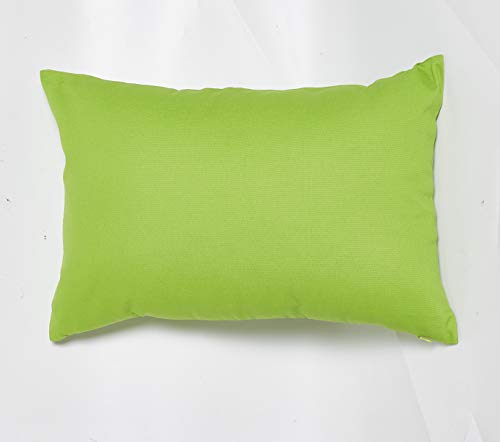 TangDepot 100% Cotton Solid Throw Pillow Cover 12x18 Apple Green