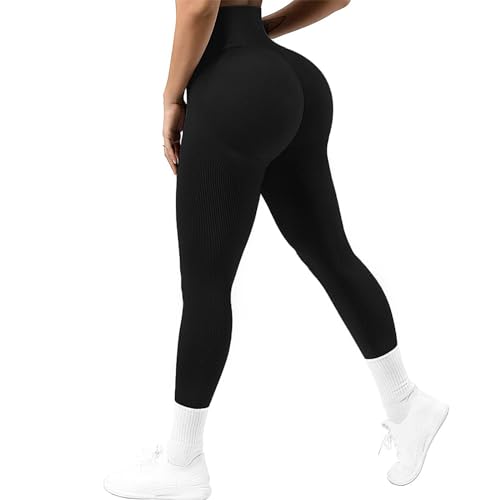 Getervb Leggings Anticeluliticos Mujer Push Up Mayas Deportivas Cintura Alta Elástico Pantalones Opaco Scrunch Butt Leggings para Yoga Running Fitness