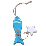Décoration murale sur le thème de la vie marine : convient également à toute chambre, restaurant ou bateau sur le thème nautique. pendentif en bois en forme de poisson