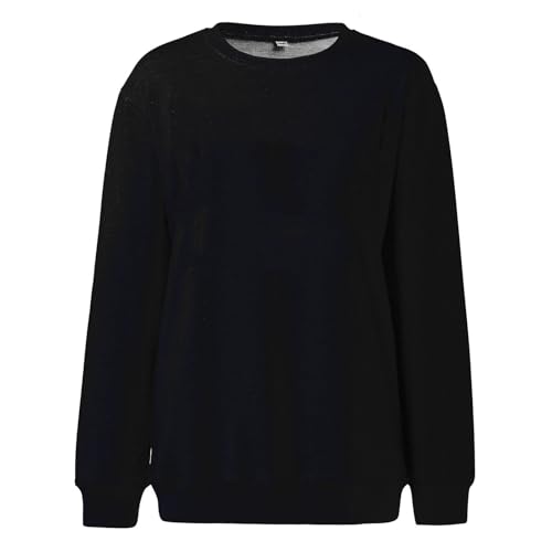 Image of Women Crew Neck Sweatshirts Fall Casual Oversized Sweat Shirts Long Sleeve Cute Preppy Sweatshirt Comfort Pullover