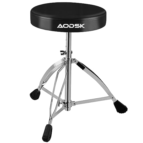 AODSK Drum Throne, Widened Thick Padded Adjustable Drum Stool, Height Adjustable 16.34-20.67 Inch...
