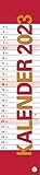 Langplaner XL 2023 - Streifenkalender - Bürokalender - Wandkalender mit Monatskalendarium und Datumsschieber - 16 x 69,5 cm