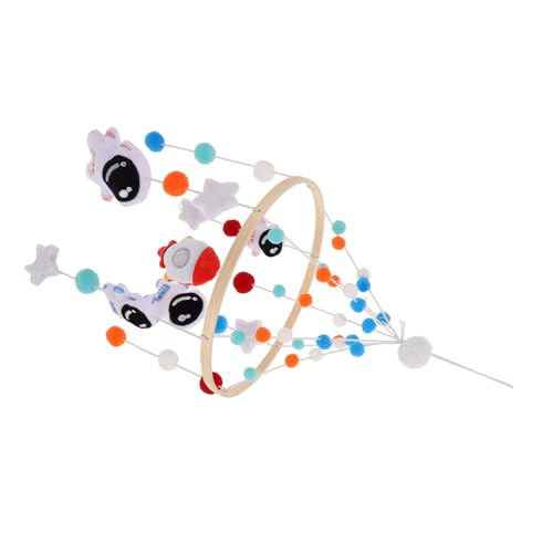 Mobile lit astronaute et fusée Toyvian en feutrine avec carillon discret pour bébé