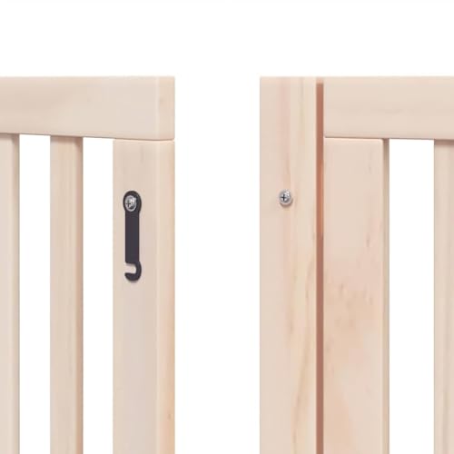 Vidaxl Cancello Per Cani Con Porta Pieghevole 9 Pannelli 450 Cm Pioppo, Cancello Per Cani Con Porta, Cancello Per Cani Per Scale, Cancello Per Cuccioli - 7