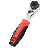 Tofficu Ratschenschlüssel Steckschlüssel aus Stahl V-profil Bremsratsche mit Ergonomischem Griff Bremsenreparatur Kleiner Ratschenwerkzeug Kompakt