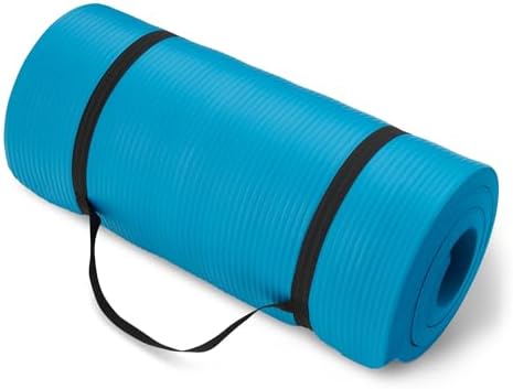 Amazon Basics 1 Inch Extra Thick Workout Exercise Yoga Mat with C...