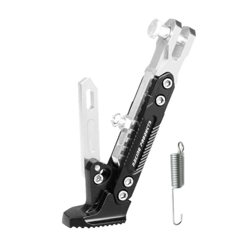 Support de pied de moto réglable en alliage d'aluminium usiné pour béquille durable