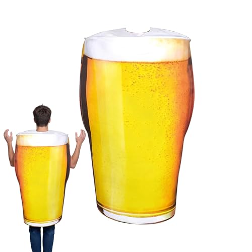 Disfraz de cerveza para hombre, traje suave de espuma realista – Disfraz de bebida para Role-Play para | para hombre mujer adultos Cosplayer de bar eventos etapa Photoshoot