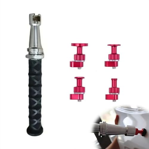 Kit de débosselage sans peinture, marteau à inertie avec 4 extracteurs verrouillables en aluminium, extracteur de carrosserie télescopique, outil de débosselage et réparation de carrosserie (Black