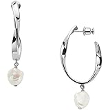Finish: Poliert Skagen Damenohrringe Creolen Edelstahl silberfarben, SKJ1396040