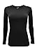 Natural Uniforms Women’s Long Sleeve Underscrub T-Shirt – Cotton Blend Scrub Base Layer for Nurses & Medical Professionals (Black, Medium)