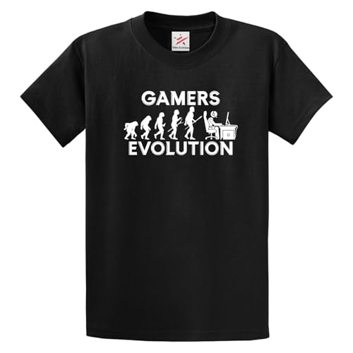 Stars and Stripes Funny Gamer Evolution Gaming Esports Lovers PC Game Humor Design T-Shirt(Black, 3XL)