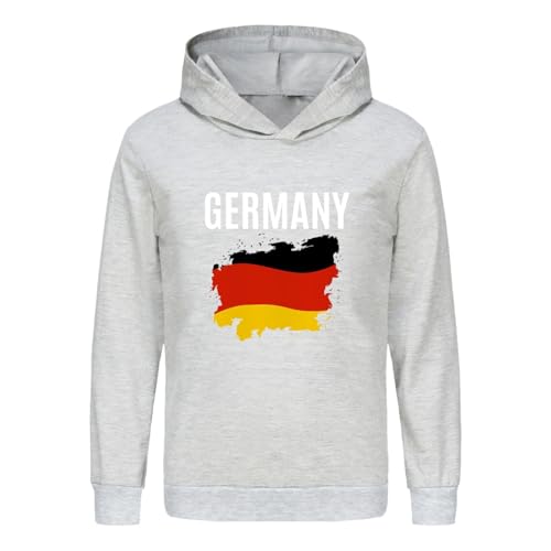 Unisex Children Long Sleeve Hooded Sweatshirts Boys Girls German English Print Hoodies Pullover Tops Fall Winter Outfits