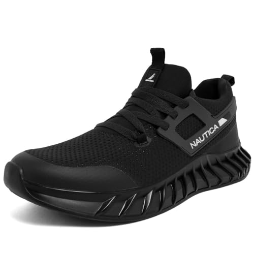 Image of Nautica Men's Casual Fashion Sneakers - Lightweight Lace-Up Athletic Walking Shoes for Gym & Tennis, Comfortable