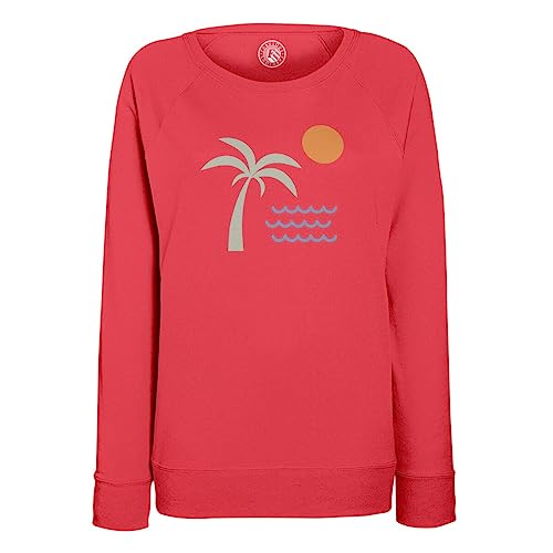 Sweatshirt femme cocotier et soleil au style minimaliste unique