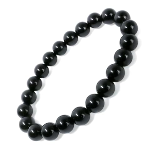[きらきらぷんぷん丸] 天然石ブレスレット 黒曜石 オブシディアン 8mm アクセサリー パワーストーン 魔除け 厄除け 浄化 集中 心の安定 BRS-008