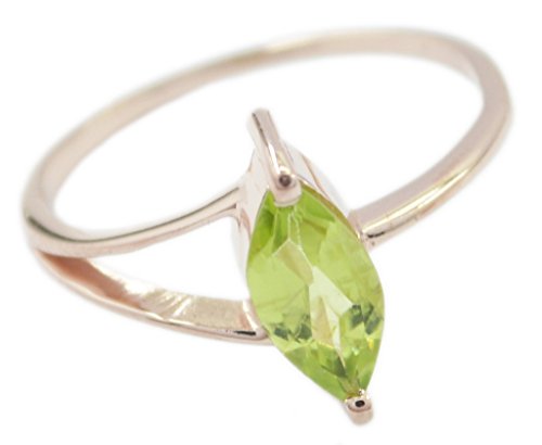 Bague verte péridot argent 925 RIYO taille 54, bague inde sterling silver rose or pour femme