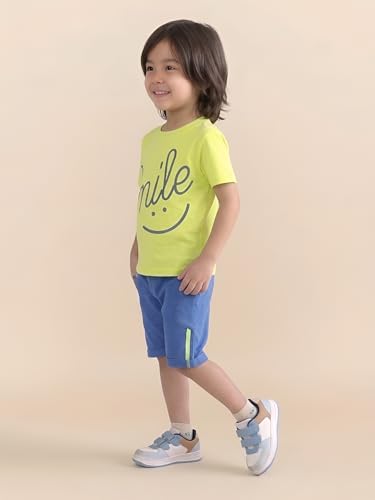 Image of POLKA TOTS 100% Pure Cotton T-Shirt and Shorts Combo For Boys | Summer Dress & Beach Wear for Boys and Toddlers | Breathable Premium Fabric Co-Ord Set Kids | Relaxed Fit Casual Summer Outfit for Kids