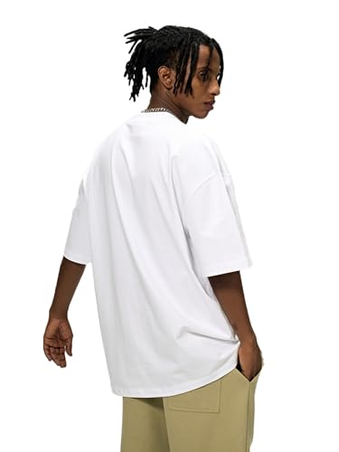 Men's Oversized Cotton t Shirt Heavyweight Tee Casual Crew Neck Short Sleeve Loose Summer Basic Tops3