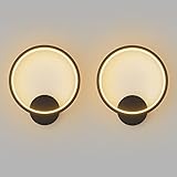 【12W y 780 lúmenes】Esta lámpara de pared para interior tiene 60 perlas de lámpara LED que emiten una luz blanca cálida. alta eficiencia luminosa, sin flash, luz suave, protección ocular, ahorro de energía y respetuoso con el medio ambiente.