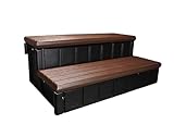 Step Up Your Spa Game: The Ultimate Guide to Hot Tub Steps 10 Confer Plastics Two Tier 36' Wide Deluxe Hot Tub Step. Non-Skid Spa Steps, Easy Installation, Sturdy, Long Lasting Upgrade to Your Space. Proudly Made in USA. - Espresso