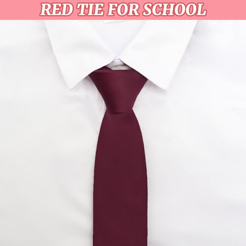 Boys Ties Solid Color/Stripe Kids Tie Self-tie Neckties for School Uniforms Graduation2