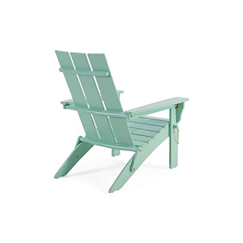 Christopher Knight Home Aberdeen Outdoor Contemporary Acacia Wood Foldable Adirondack Chair, Light Mint #TOP4