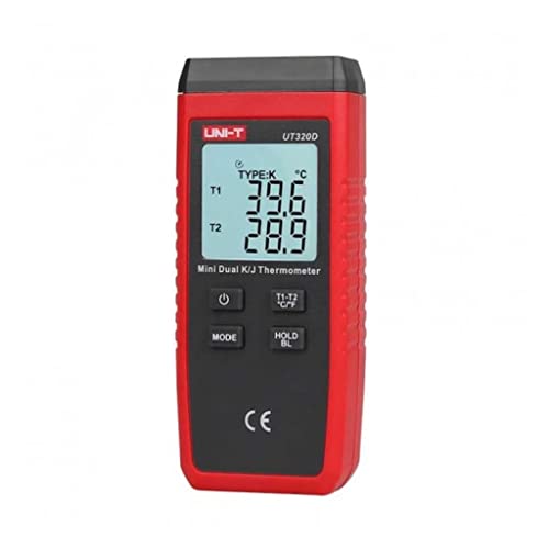 UNI-T UT320D Serie UT320 Mini-Kontakt-Thermometer, Doppelkanal, -50 °C bis 1300 °C