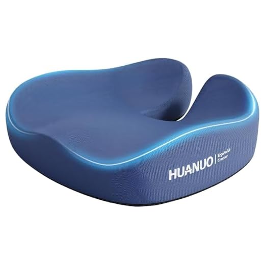HUANUO Ergonomic Seat Cushion for Office Chair, Extra Large Car Seat Cushion, Tailbone and Back Support, Cooling Gel Enhanced, 4-Zone Pressure Relief Chair Cushions for Office, Car, Wheelchair