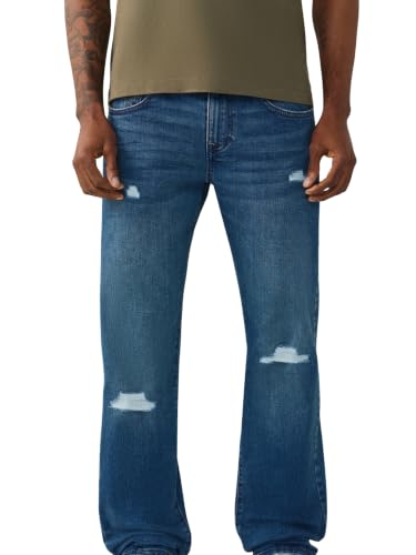 Jeans Ricky True Religion pour homme coupe straight moderne avec finitions rip repair
