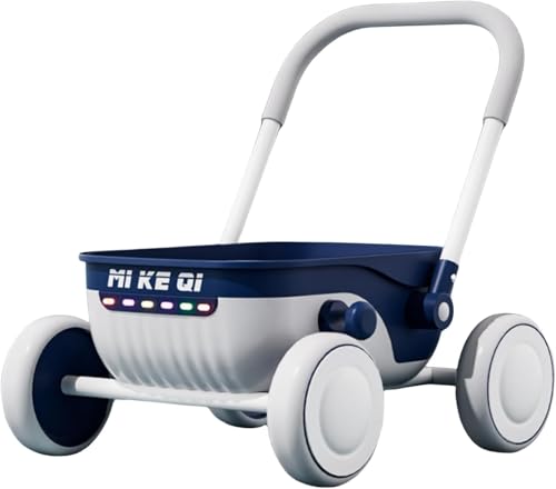 TVT ベビーウォーカー ベビー幼児用ベビーカー 転倒防止 ベビーカー ウォーカー 子供用おもちゃカート スクーター 子供用収納カート ベビー多機能ウォーカー ベビー手押し歩行玩具 折りたたみ式ショッピングカート 子供用ウォーカー 創造力と想像力を育む (
