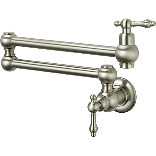 Robinet de remplissage en laiton orientable avec deux poignées pour évier et cuisine