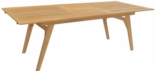 Tarrington House Mesa de jardín Karaganda, madera de acacia FSC, 180/230 x 100 x 75 cm, marrón Cover