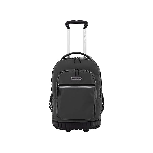 Travelers Club 20" Rolling Backpack with Laptop Compartment, Black