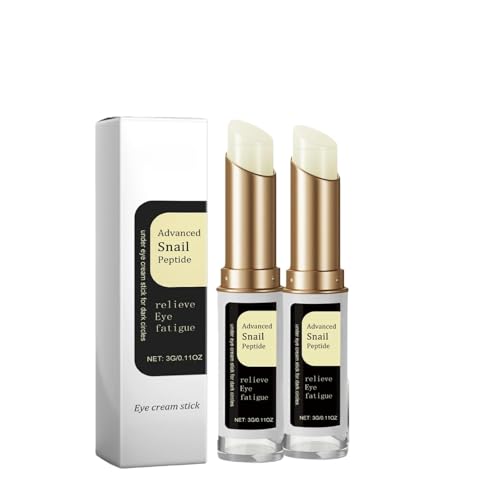 Eye Cream Stick For Dark Circles And Wrinkles, Peptide And Snail Mucin Eye Treatment, Hydrates, Firms Under Eye Area, Reduces Puffiness And Fatigue, Twist-Up Stick, 3g (2)