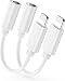 Produktbild (2 Pack) Adapter, Lightning to 3.5 mm Jack Adapter for Headphones Dongle AUX Audio Splitter Connector Compatible with iPhone 12/13/13Pro/SE/11/X/7/8/8P