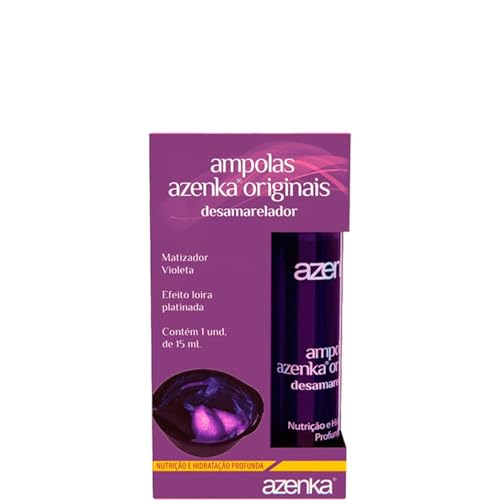 Azenka Ampolas Originais - Ampola Desamareladora Efeito Mousse Loira Platinada 15ml
