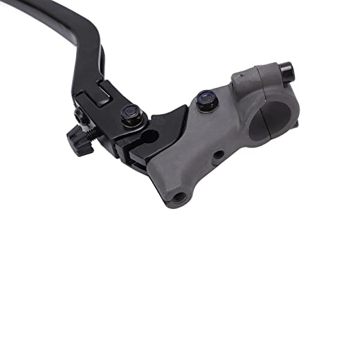 Kimiss 2Pcs Clutch Brake Lever, 0.9-Inch Motorcycle Hydraulic Brake Clutch With Master Cylinder Reservoir Pump Aluminum Alloy (Black) #TOP6