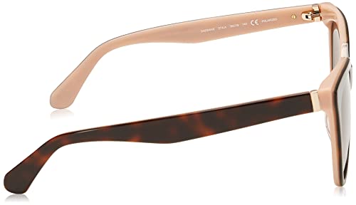 Kate Spade New York Women's Daesha Polarized Round Sunglasses, Havana Pink, 56 Mm #TOP3