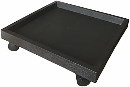 14 Inch Square Heavy Duty Plant Caddy with Wheels,Rolling Plant Stand Pot Trolley,Wheeled Planter Saucer Tray,Potted Flower Mover Dolly with Casters Round Coaster for Indoor Outdoor
