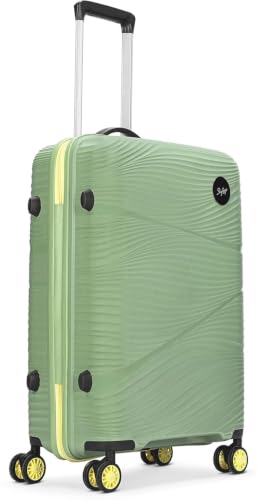 Image of Skybags Swirl Set of 3 Trolley Bag 56, 65 & 75cm | Small+Medium+Large | Hard Luggage | 8 Wheels Suitcase | Combination Lock with Anti-Theft Zipper | Polypropylene | 3 Years Warranty - Unisex (Beige)